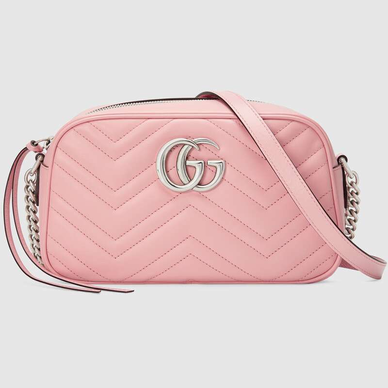 Marmont Small Matelasse Shoulder Bag 447632 Pink